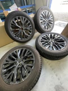 225/55R19 5本スポークホイールセット 40ヴェルファイア zプレミア