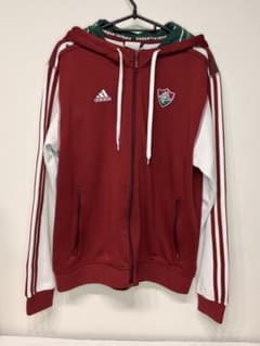 adidas フルジップパーカー 赤白 フルミネンセFC サイズM - メルカリ