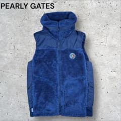 美品 PEARLY GATES パーリーゲイツゴルフ ボア ベスト フリース 紺