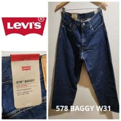 新品□Levi's/リーバイス 578(TM) ダークブル バギー w31 - メルカリ