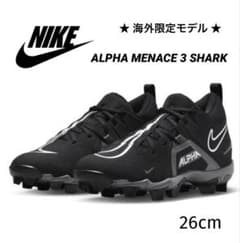 ナイキ アルファ メナス 26cm アメフト スパイク シューズ 靴 黒 584