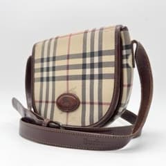 バーバリー ノバチェック シャドーホース PVC レザー ショルダーバッグ