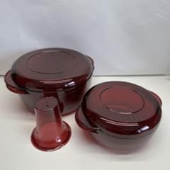 タッパーウェア タッパーウェーブ2000丸形（中）＆（大）コーン付き