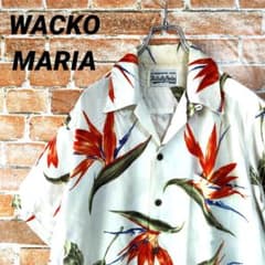 超人気モデル】ワコマリア WACKO MARIA 極楽鳥花 アロハシャツ M