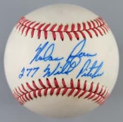 ノーラン・ライアン 「277WildPitches」直筆サインボール/大谷翔平