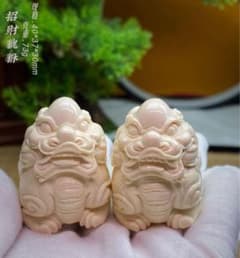 天然マンモス牙精巧な手作り彫刻金運を招く貔貅 置物 - メルカリ