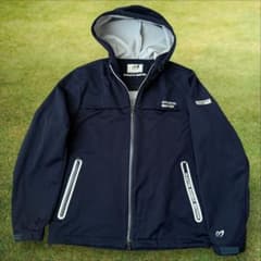 裏起毛 マスターバニー ジャケット ブルゾン M〜L相当 紺 濃紺