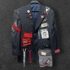 再構築】リメイク テーラードジャケット PUNK アナーキーシャツ パンク