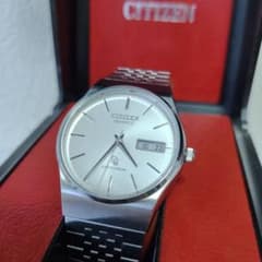 シチズンクリストロンビンテージメンズクオーツアナログ腕時計紳士KTC