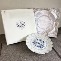 A32 美品✨マイセン Meissen ブルーオニオン ケーキサービスプレート