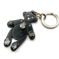 グッチ テディベア クリスタルストーン キーホルダー アクセサリー