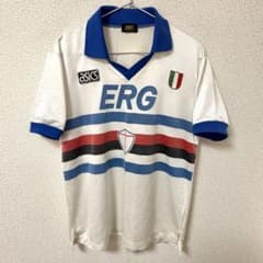 1991-1992 サンプドリア ユニフォーム セリエA 白 ゲームシャツ - メルカリ