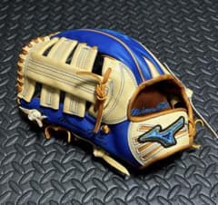 日本製 ミズノプロ オーダー 限定 ダイバーシティブルー 軟式 外野用