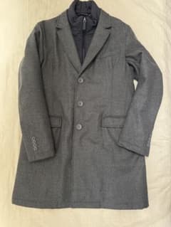 HERNO ヘルノ グレー チェスターコート ウールカシミヤ 48サイズ