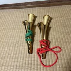 チアホーン 4連ホーン 金属製 2個セット ゴールド サッカー フットサル