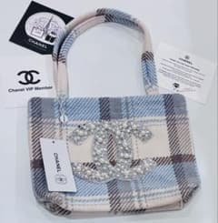 CHANEL パールビジュー ビッグココ シャネルノベルティ トートバッグ