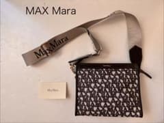 美品マックスマーラ ジャガードミニショルダーバッグ 2way logo