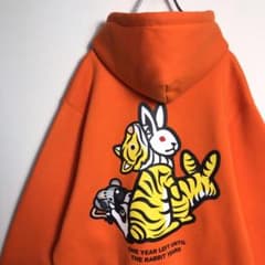 超希少デザイン】FR2 パーカー 寅 タイガー 色情兎 バックでかプリント