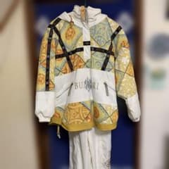 約30年前レトロ 90年代 ブルガリ スキーウェア上下セット超美品Lサイズ