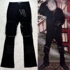 バラバサス valabasas ブラックスキニーカーゴフレアデニム 新品 29