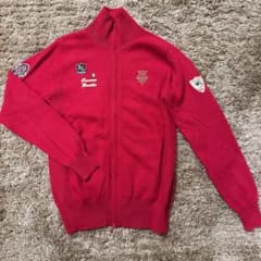 BEANS GOLF ビームスゴルフ 濃ピンク カシミヤ ジップアップセーター