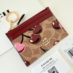 COACH コーチ コインケース 小銭入れ財布 レッド チェリー さくらんぼ