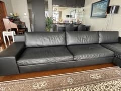 愛知県現地引取り又は着払い個別配送可 cassina 総皮 カウチソファ