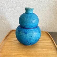 やちむん 沖縄 大嶺工房 大嶺實清作 ペルシャブルー徳利 - メルカリ