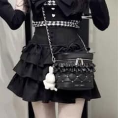 HONEY MEW ハニーミュウ ティアードフリルスカート ブラック - メルカリ