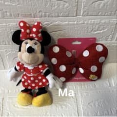 ディズニー ミニー ぬいぐるみバッジ ノーマル ヘアゴム スクバ - メルカリ