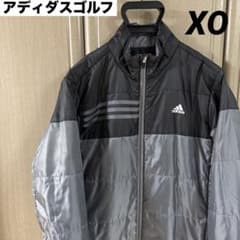アディダスゴルフ 中綿ジャケット XOサイズ/ブラック×グレー/超