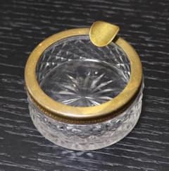 オールド・バカラ 珍品 1890年 丸型 ブロンズ装飾 灰皿 ディアマン