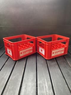 ビールケース 2個 中瓶 サッポロビール 瓶ケース コンテナ - メルカリ