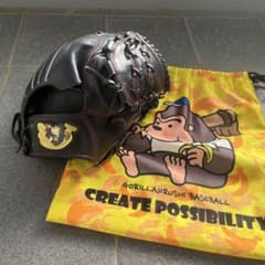 ゴリラ印 硬式グローブ 黒 ピンクステッチ - メルカリ