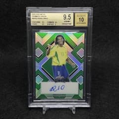 BGS9.5 Leaf Metal サッカー ロナウジーニョ 直筆サインカード - メルカリ