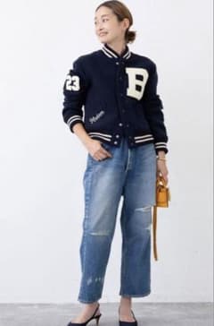 超美品】MADISONBLUE ネイビースタジャン - メルカリ