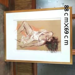 直筆サイン入り□ペクナール「横たわる女」絵画リトグラフ人物画
