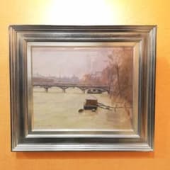 如月セール i□ 古田 帯川 増水のセーヌ 8号 直筆サイン 絵画 - メルカリ