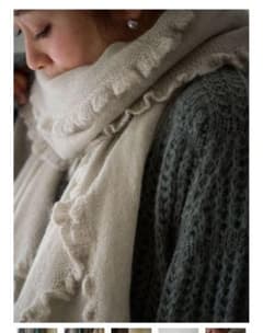 ハグオーワー⭐︎今季シルクモヘアフリルストール新品 - メルカリ