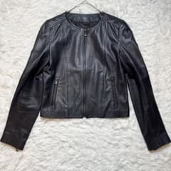 nananabo様未使用級 ANAYI アナイ ラムレザー ノーカラージャケット