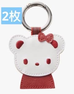 2枚 新品未使用 familiar ファミリア ネームホルダー リアちゃん 赤