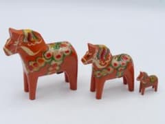 Akta Dalahemslojd ダーラナ ホース 馬 木製 赤 スウェーデン - メルカリ