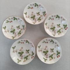 ウェッジウッド ワイルドスト ロベリー フルーツソーサー 13cm 黒壺