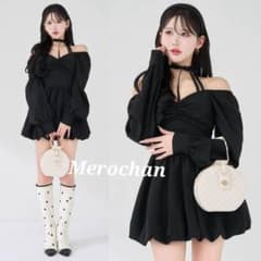 ダーリッチ ウエストコルセットバルーンミニワンピース フリー - メルカリ