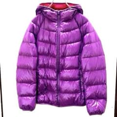 old UNIQLO 00s ダウンジャケット L 光沢 y2k 短丈 パープル - メルカリ
