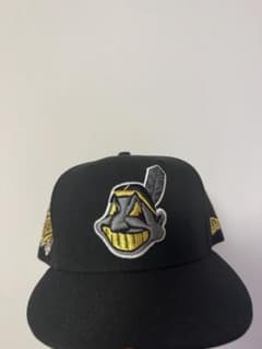 New Era インディアンズ ワフー黒金 Indians 7 5/8 - メルカリ