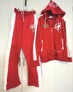 EXILE 24karats ジャージ 赤 セットアップ ベロア Lサイズ - メルカリ