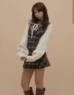 Mimi check set mini dress andmary - メルカリ