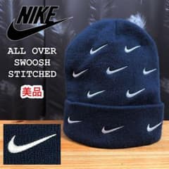 ☆美品☆ NIKE ALL OVER SWOOSH STITCHED ビーニー - メルカリ