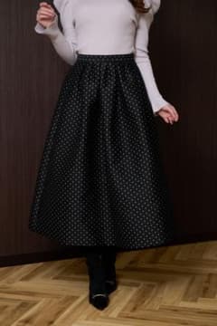 Herlipto￤Dot Jacquard Flared Skirt - メルカリ